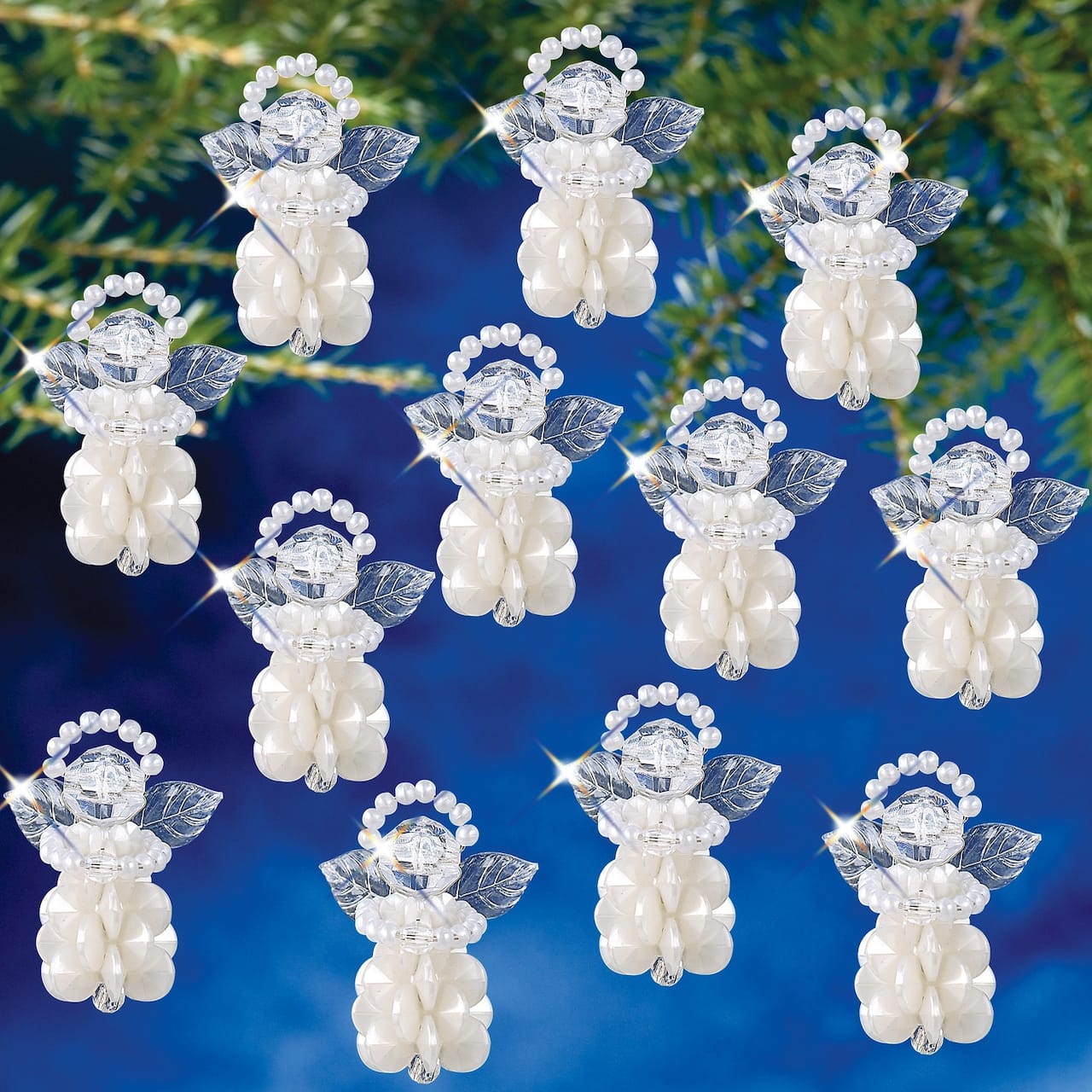 The Beadery® 1.5" Baby Sunburst Angel Holiday Beaded Ornament Kit